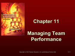 Managing Team Performance: Overview