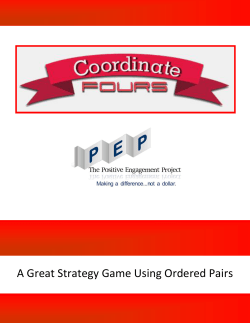 A Great Strategy Game Using Ordered Pairs