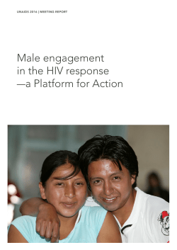 Male engagement in the HIV response &mdash;a Platform for Action