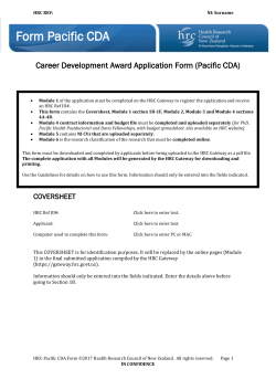 HRC-CDA Form - Health Research Council