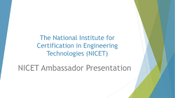 The National Institute for Certification in Engineering