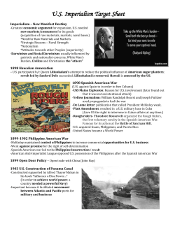Imperialism Target Sheet