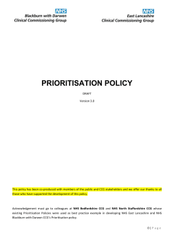 document Prioritisation Policy