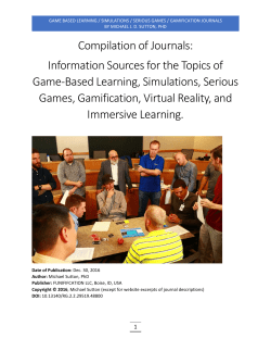 Information Sources for the Topics of Game‐Based Learning