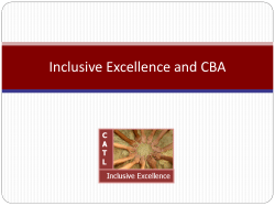 Inclusive Excellence for CBA - UW