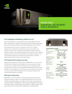 The NVIDIA DGX-1 Deep Learning System