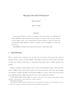 Bayesian Revealed Preferences*