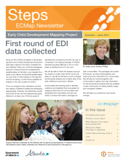 First round of EDI data collected