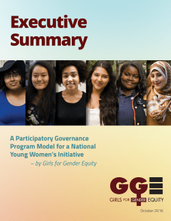 the executive summary of the Young Women`s Initiative.