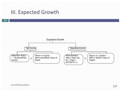 III. Expected Growth
