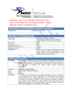 Sample Budget - National Research Foundation