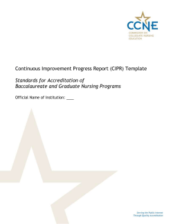 CIPR Template - American Association of Colleges of Nursing