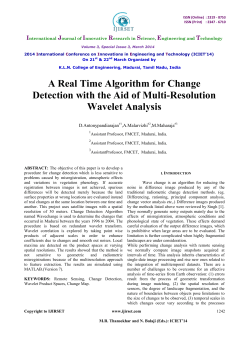 A Real Time Algorithm for Change Detection with the Aid of Multi