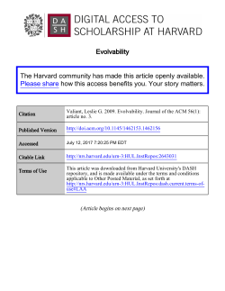 Evolvability - Digital Access to Scholarship at Harvard