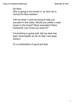 Notes 2-3 Conditional Statements