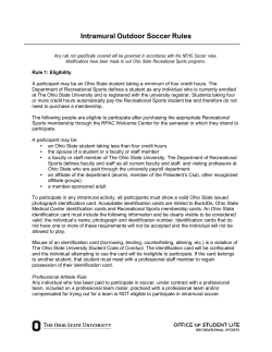 Intramural Outdoor Soccer Rules - OSU Rec Sports