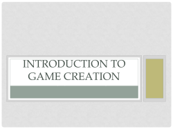 Introduction to Game Creation