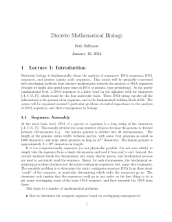 Discrete Mathematical Biology
