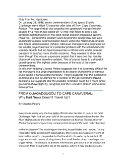 Mid-level managers and engineers on the shuttle project warned of