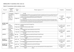 Additional file 1 Constriction of the vectors set
