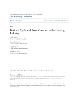Business Cycle and Asset Valuation in the Gaming Industry