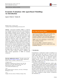 Economic Evaluations with Agent-Based Modelling: An Introduction