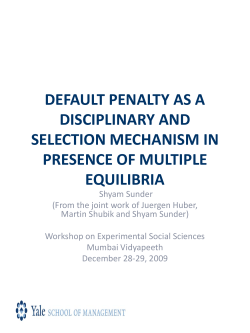 default penalty as a disciplinary and selection mechanism