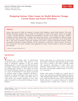 Designing Serious Video Games for Health Behavior Change