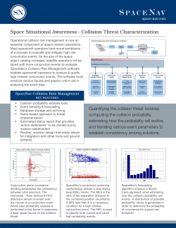 Space Situational Awareness - Collision Threat