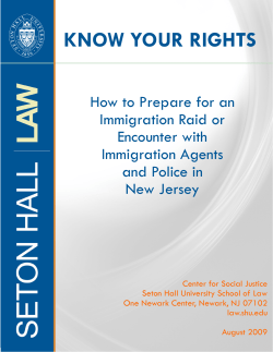 know your rights - Seton Hall Law