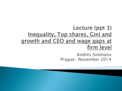 Inequality, Top shares, Gini and growth and CEO and wage