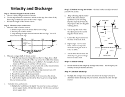 Stream Flow - Teton Science Schools
