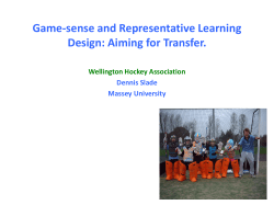 Game-sense and Representative Learning Design: Aiming for