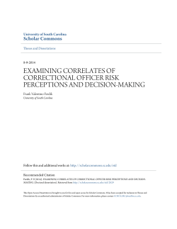 examining correlates of correctional officer risk perceptions and