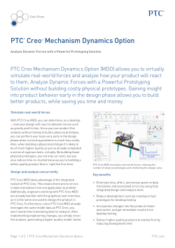 PTC&reg; Creo&reg; Mechanism Dynamics Option