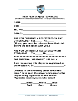 new player questionnaire name