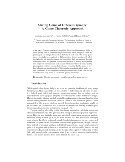 Mixing Coins of Different Quality: A Game