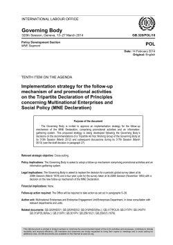 Implementation strategy for the follow-up mechanism of and
