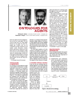 ONTOLOGIES FOR AGENTS
