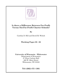 Is there a Difference Between For-Profit Versus Not-For