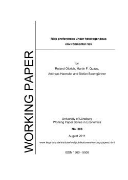 Risk preferences under heterogeneous environmental