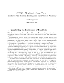 Selfish Routing and the Price of Anarchy