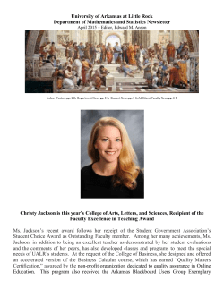 Math Club News - University of Arkansas at Little Rock