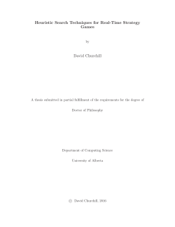 Heuristic Search Techniques for Real-Time Strategy Games