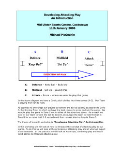 A Defence `Keep Ball` B Midfield `Set Up` C Attack `Score`
