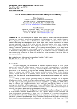 Does Currency Substitution Affect Exchange Rate Volatility?