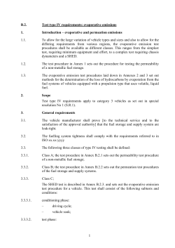 Tank breathing (diurnal) evaporative emission test
