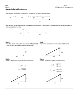 1.3 Adding Vectors - White Plains Public Schools