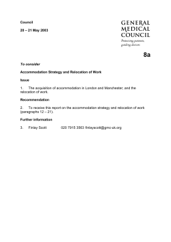 Council 20 &ndash; 21 May 2003 To consider Accommodation Strategy and