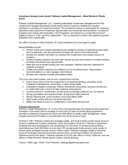 Pathway Capital Management, a leading investment management